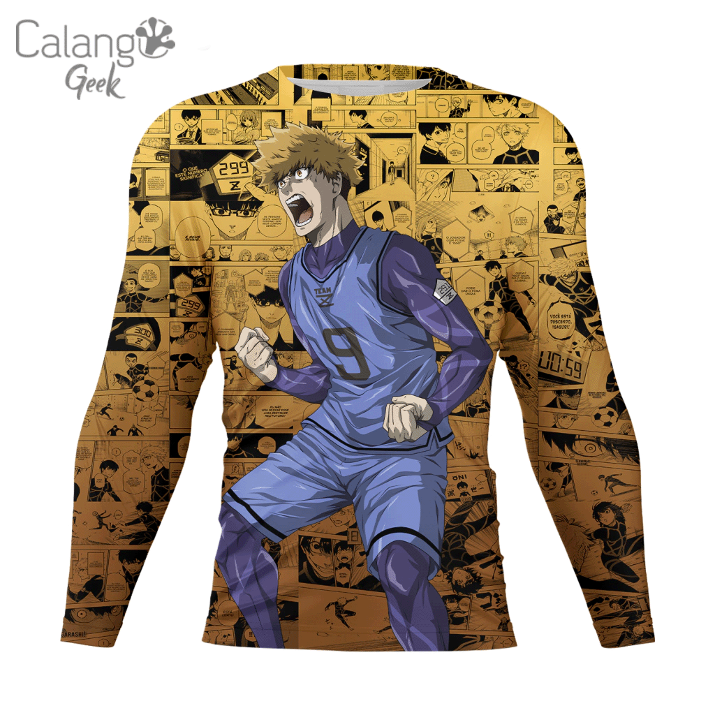 Camiseta Manga Longa Mangá Naruto Sasuke Uchiha pequeno