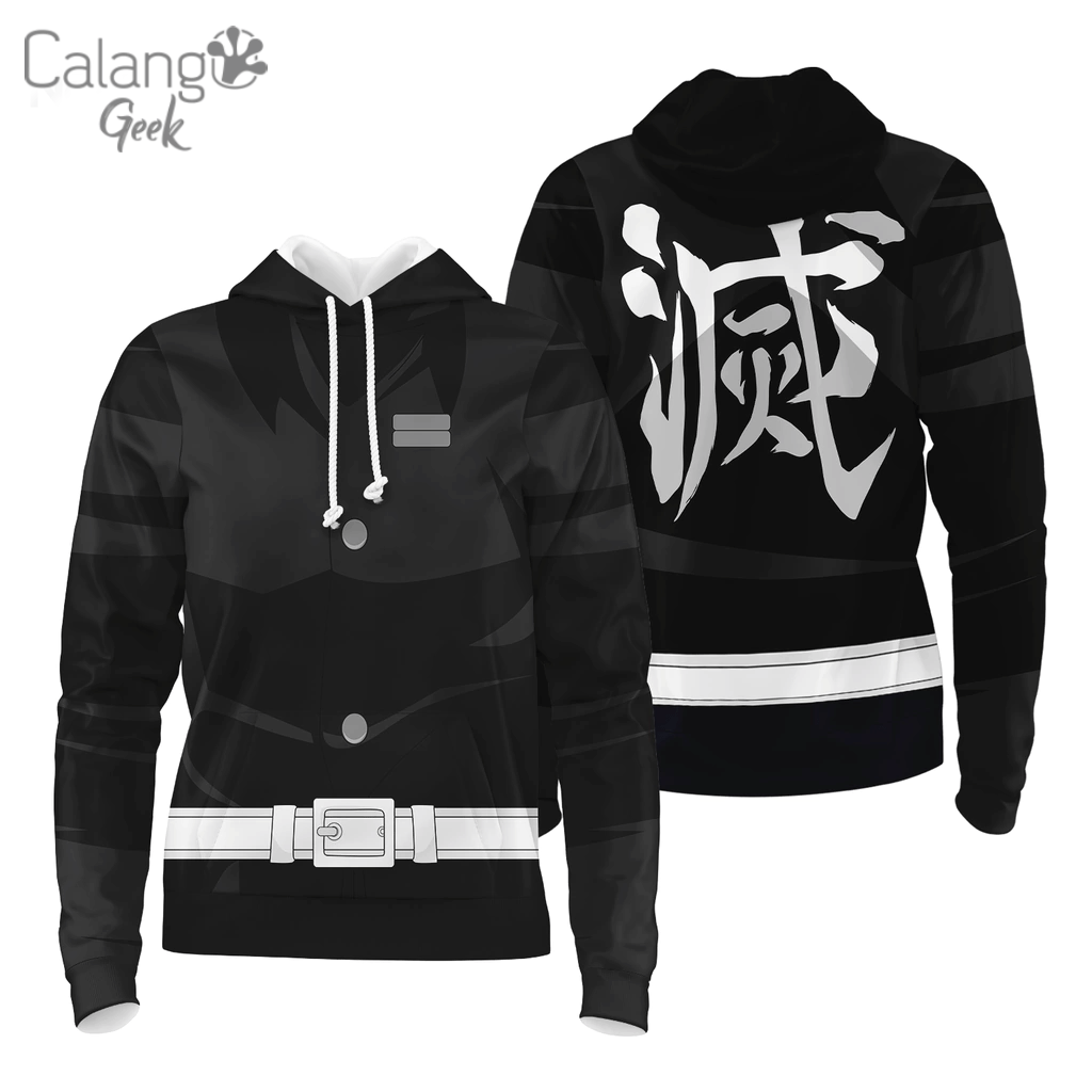 MOLETOM UNIFORME CAÇADOR DE ONI - DEMON SLAYER - BLACK