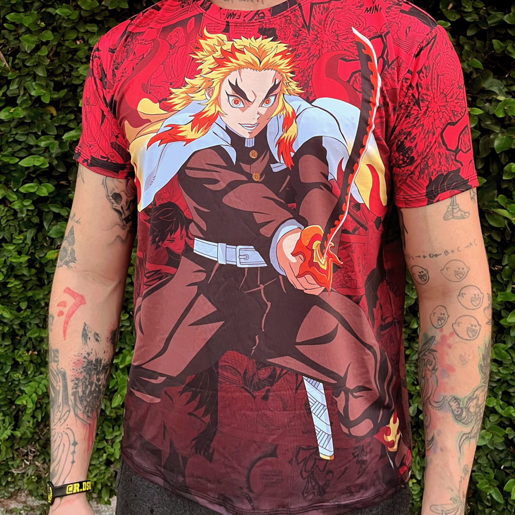 CAMISA EXCLUSIVA KYOJURO RENGOKU - DEMON SLAYER MANGÁ