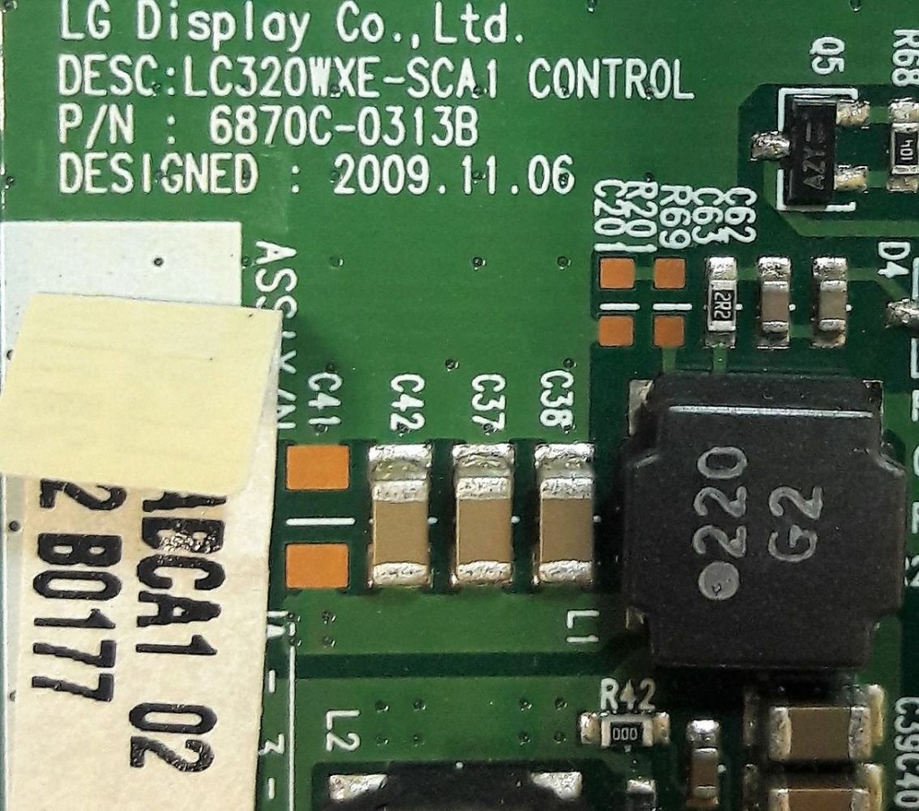 Carte T-Con Pour Téléviseur LG 43LF6300-TA - Référence 6870C-0532C, Occasion Fonctionnelle
