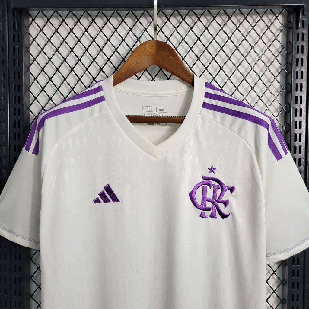 Camisa Flamengo Away (2) 2023/24 Adidas Jogador com Patchs e Patrocínios  Masculina