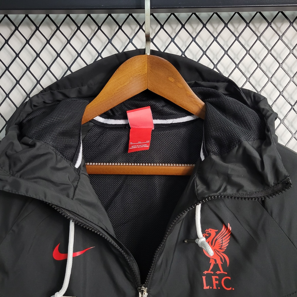 JAQUETA CORTA VENTO LIVERPOOL -NIKE-MASCULINA-BRANCA/CINZA