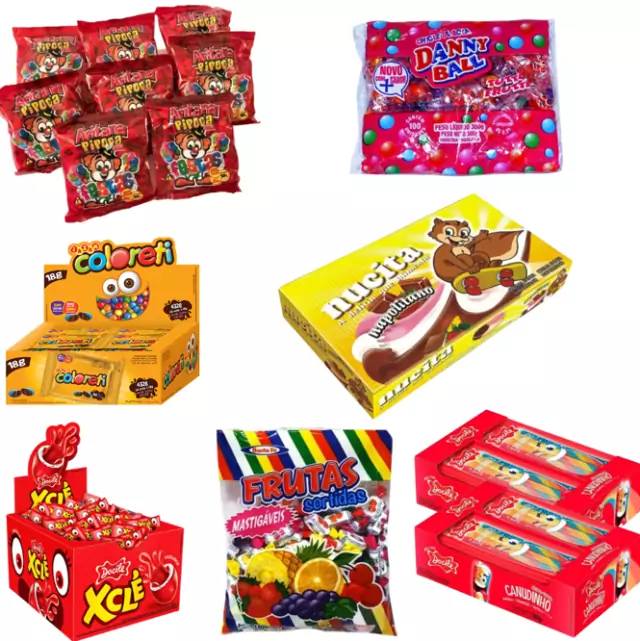 Kit Aniversário Infantil 24 Sacolinhas Surpresa Doces Guloseimas + BRINDE