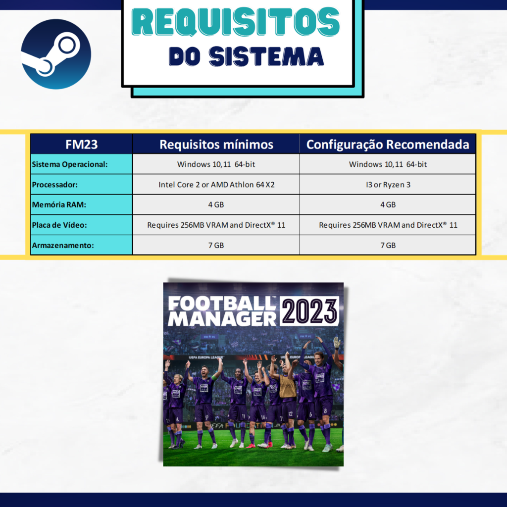 Football Manager 2023 Original Português Steam + Brasil Mundi Up FM 2023