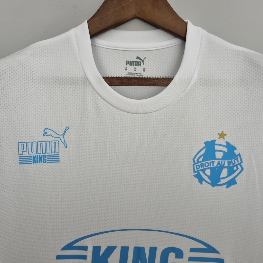 Camisa Olympique de Marseille "Football Heritage" 22/23 Torcedor Puma  Masculina - Branca