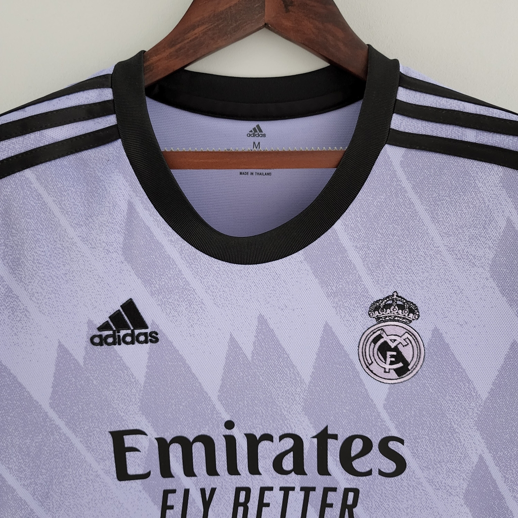 Camisa Real Madrid Away 22/23 Torcedor Adidas Feminina - Roxa