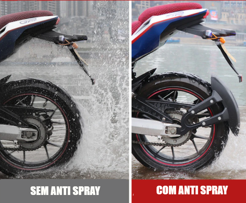 Anti spray/ para-lama moto traseiro ajustável universal (MC110)