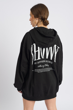 HOODIE SHOWY NO APPROVAL BLACK - tienda online