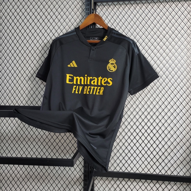 Camisa Real Madrid Third 2023/24 Masculino - Torcedor Adidas - Preto
