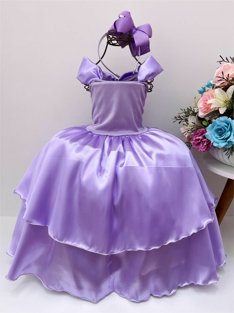 Fantasia Infantil Princesa Sofia Vestido Clássico Luxo - Shop Macrozao