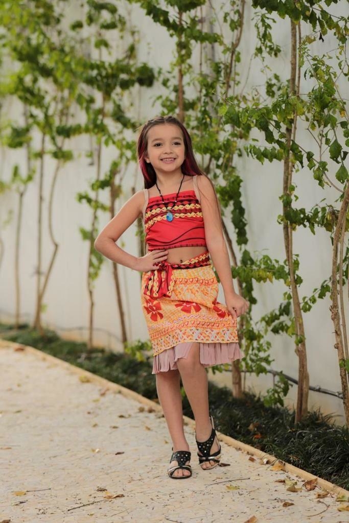 Fantasia Moana com Acessórios  Roupa Infantil para Menina Moana