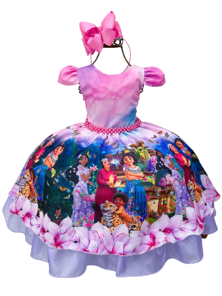 Vestido Infantil Temático Roblox C/tule Luxo Festa + Tiara