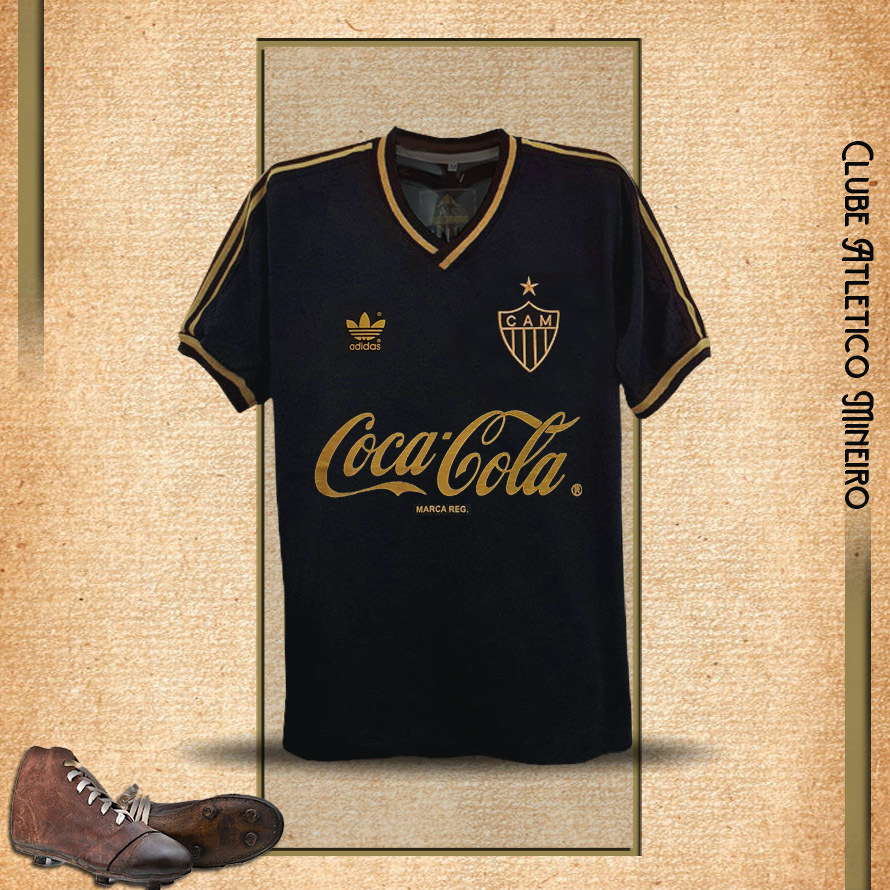 Camisa Retrô Atlético 80´s - Coca-Cola - Ouro