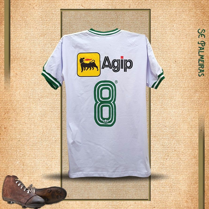 Camisa Retrô Palmeiras 1988 - Agip - Branca
