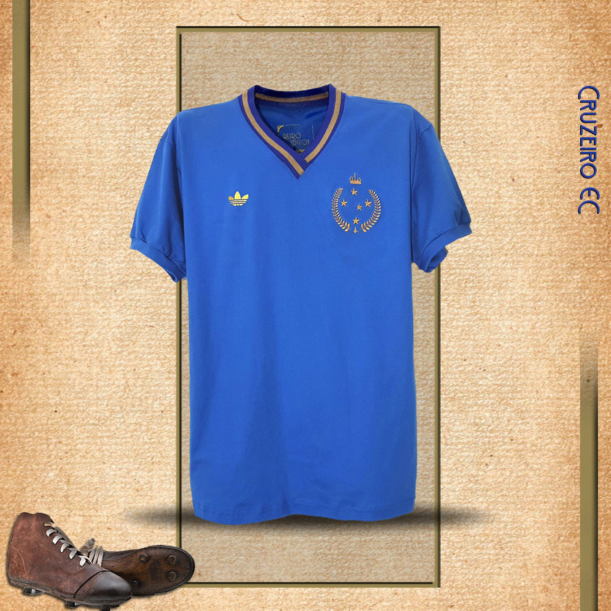 Camisa Retrô Cruzeiro nos 80 - Gold/Blue