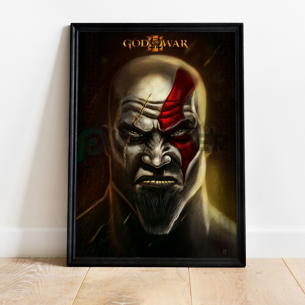 Quadro Decorativo God Of War 3 com Moldura A3