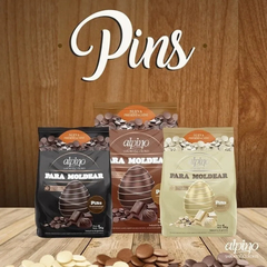 Chocolate Para Moldear Alpino Pins X 1kg | Leche | - Lodiser - en internet