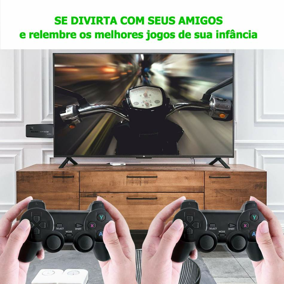 GameBox 4K™ 10.000 Jogos PS2 Nitendo Atari Retrô + 2 Controle sem Fio