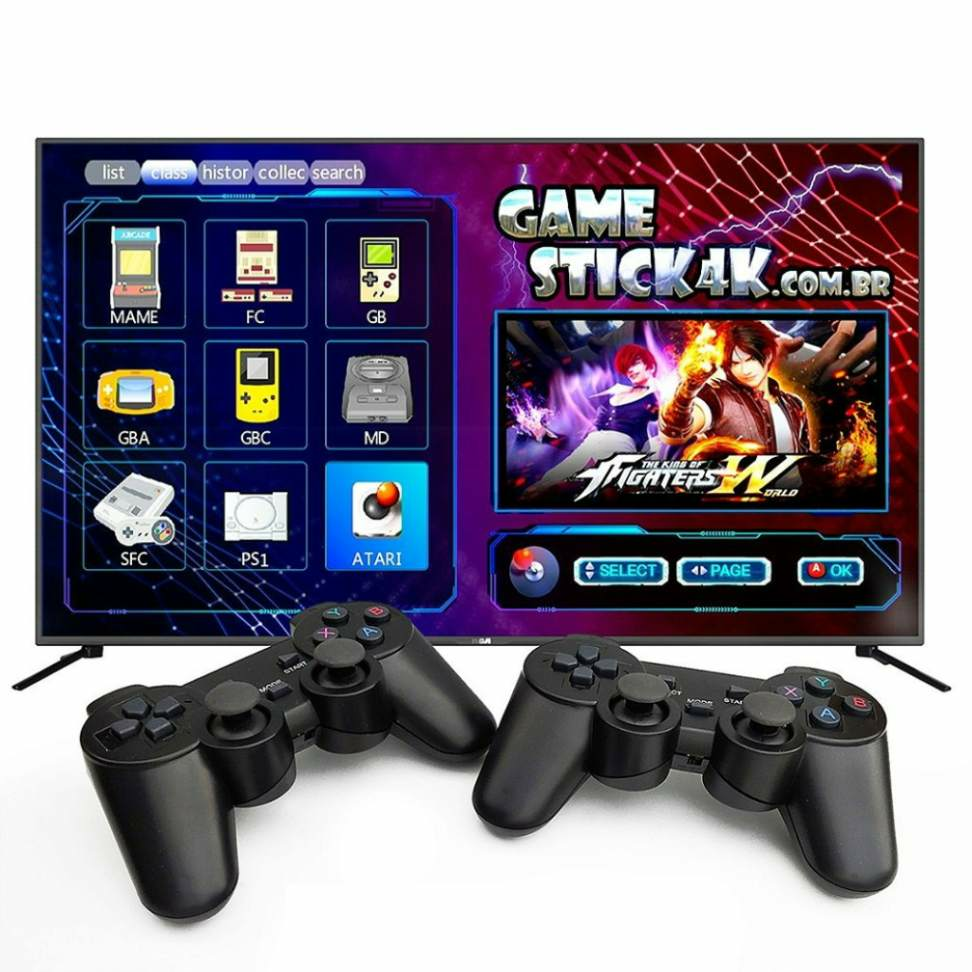 GameBox 4K™ 10.000 Jogos PS2 Nitendo Atari Retrô + 2 Controle sem Fio