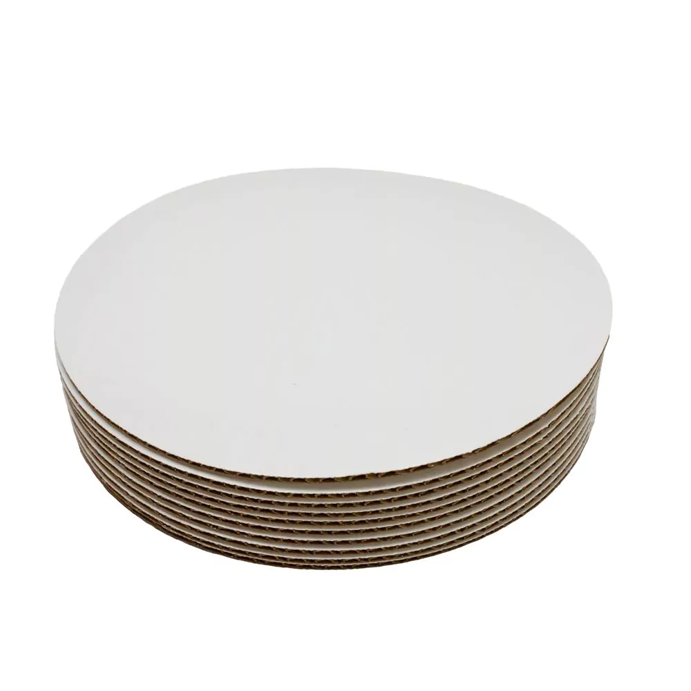 Base / disco para pastel blanco de cartón antigrasa 20 cm 50 piezas