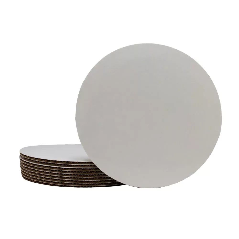 Base/ disco para pastel blanco cartón antigrasa 25 cm 50 piezas