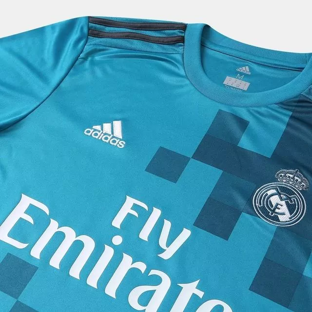 Camisa Real Madrid Retrô 2017/2018 Azul Clara - Adidas