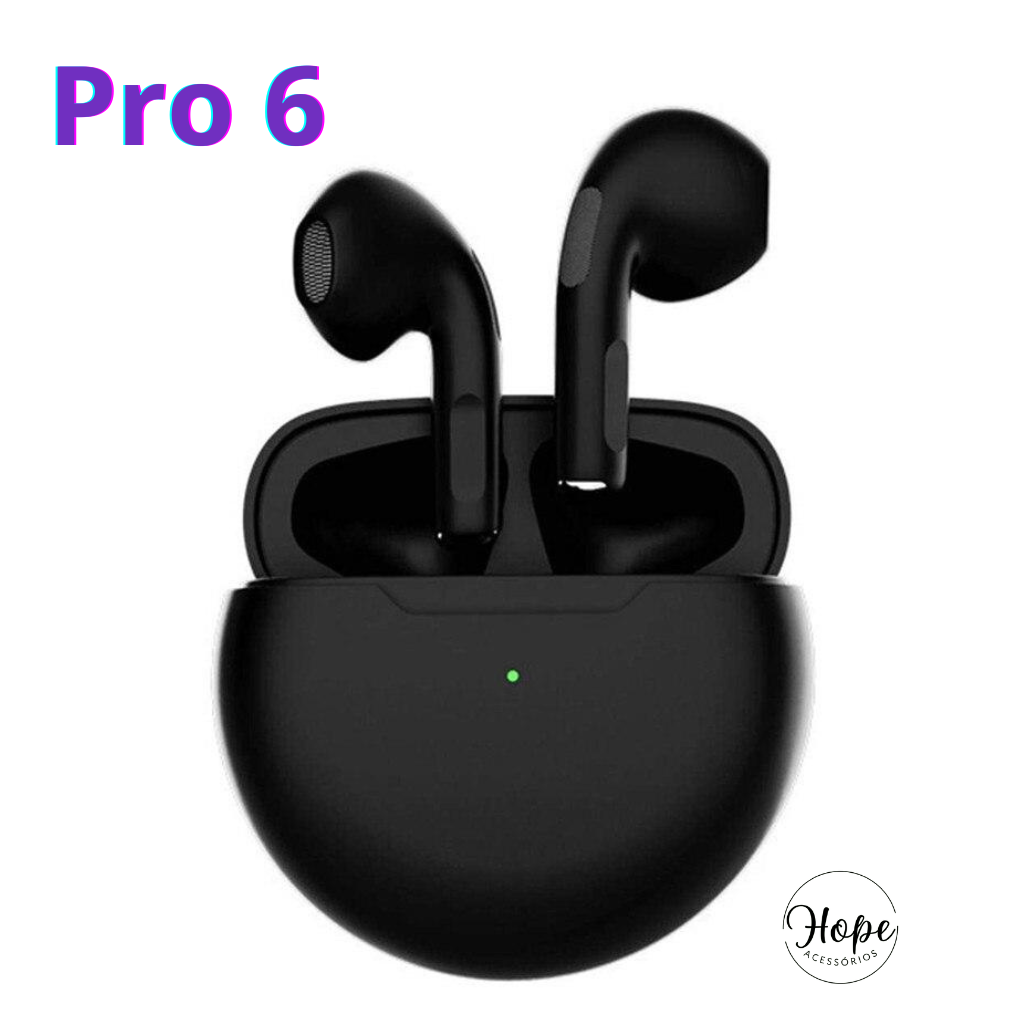 10 pçs pro 6 tws fones de ouvido sem fio bluetooth mini pod jogos handfree fone alta fidelidade para todos os smartphones música - AliExpress