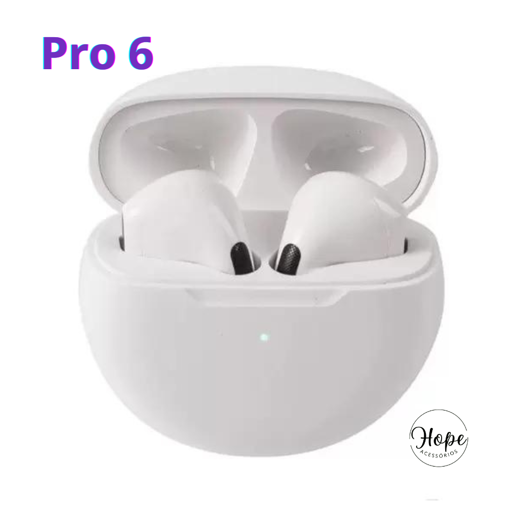 10 pçs pro 6 tws fones de ouvido sem fio bluetooth mini pod jogos handfree  fone alta fidelidade para todos os smartphones música - AliExpress