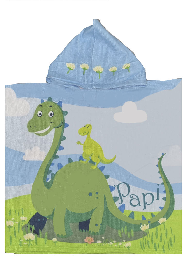 LOLANTA Poncho Asciugamano Con Cappuccio Dinosauro Per Bambini - 100% Cotone, Per Spiaggia E Piscina - Foto 5