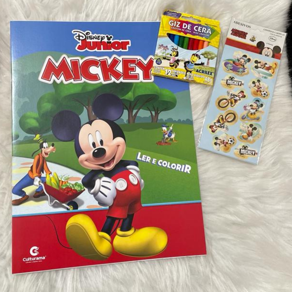 LIVRO Minnie DISNEY - LER E COLORIR + giz de cera