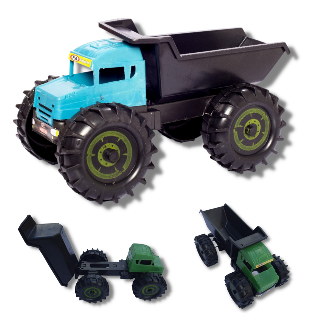 Kit 4 Caminhão Truck Construção 17 Cm Brinquedo Infantil