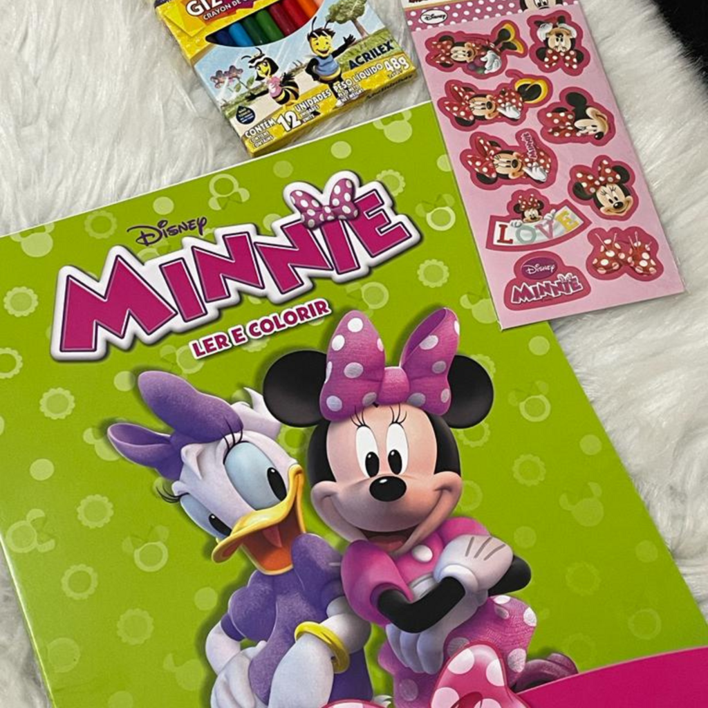 LIVRO Minnie DISNEY - LER E COLORIR + giz de cera