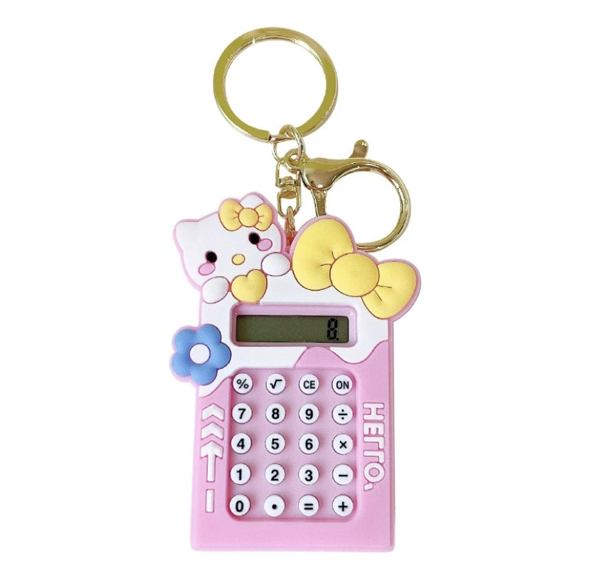 Chaveiro Mini Calculadora + Joguinho Hello Kitty Sanrio - Choily