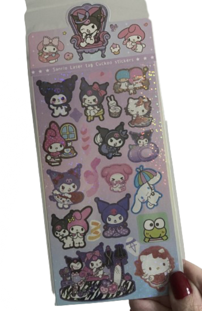 Cartela de Adesivos Personagens Hello Kitty