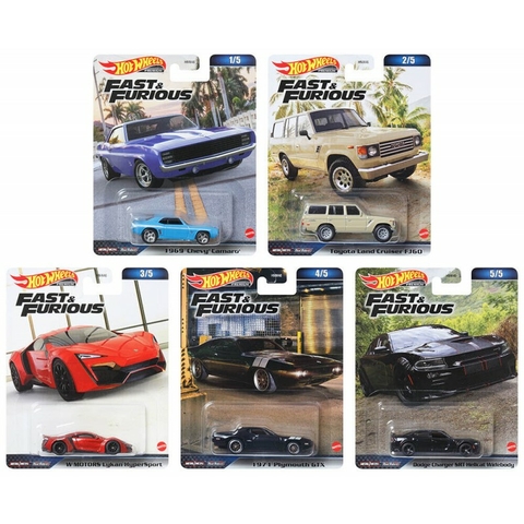 Coleção Com 5 Velozes e Furiosos Hot Wheels Premium Lote L - - Noy  Brinquedos