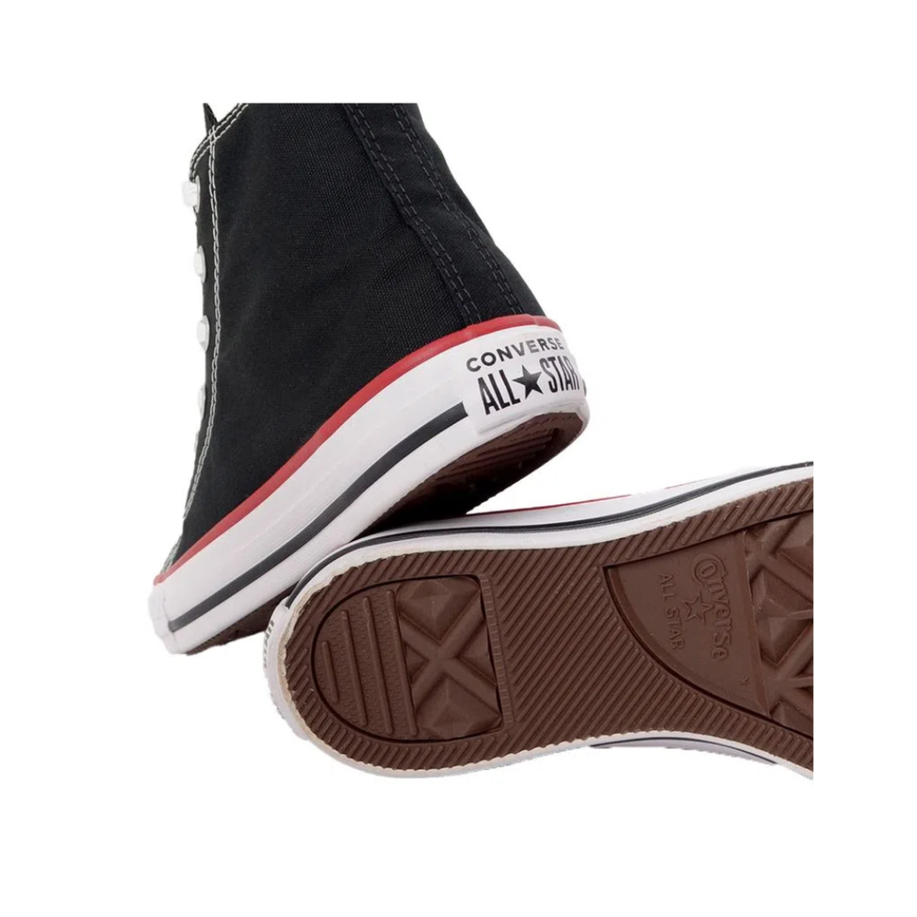 Tênis Converse Chuck Taylor All Star Cano Alto Juvenil Preto / Vermelho