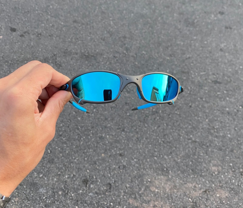 Juliet Carbon lentes Icethug Kit Azul - Mano dos Kit