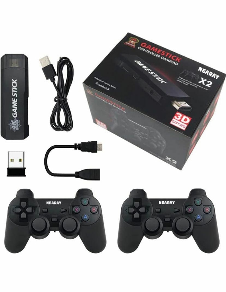 Video Game Retro 90 Mil Jogos 2 Controles com fio 64GB