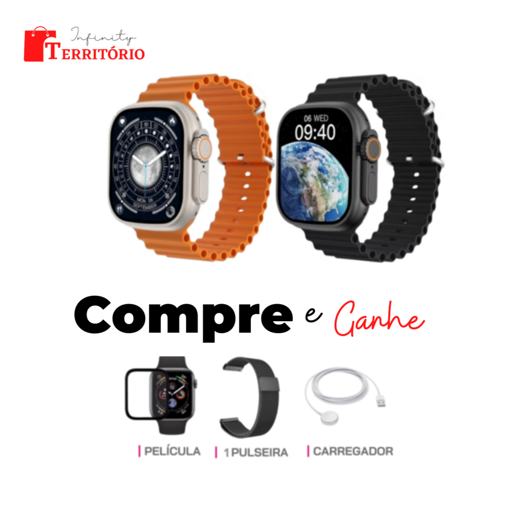 Relogio Smartwatch Serie 8 W68 + Ultra 49mm Original com Garantia