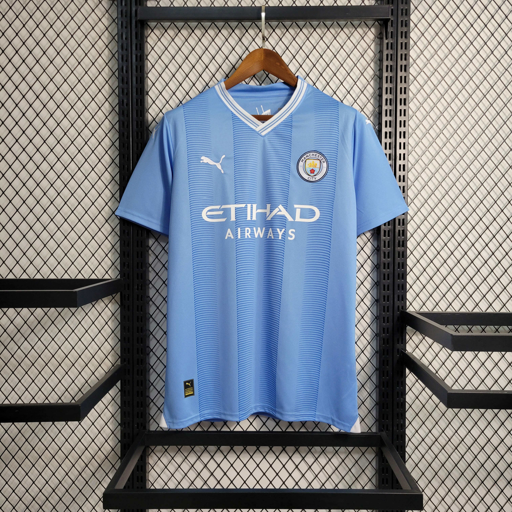 Camisa Manchester City Home 22/23 Jogador Puma Masculina - Azul