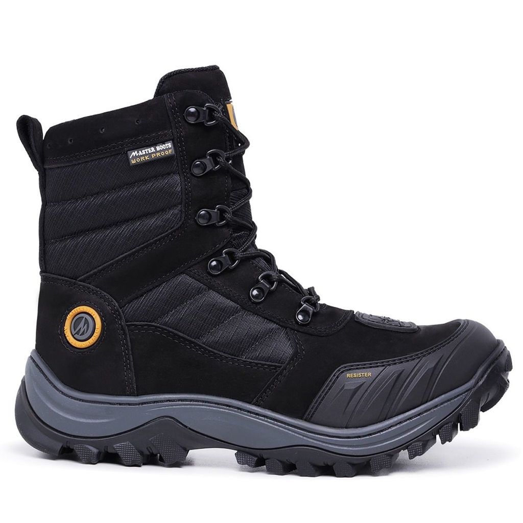 Bota Caterpillar Masculino Motociclista Preta/Semi Impermeável