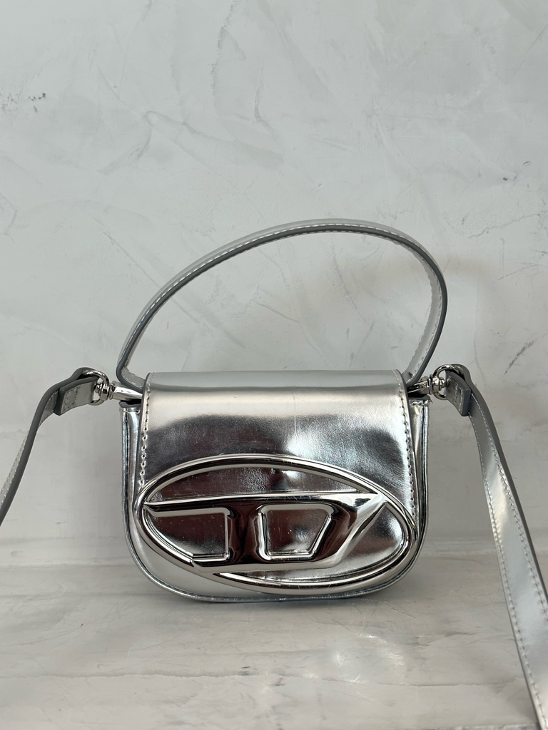 Bolsa Gucci Mini Prata Metalizado