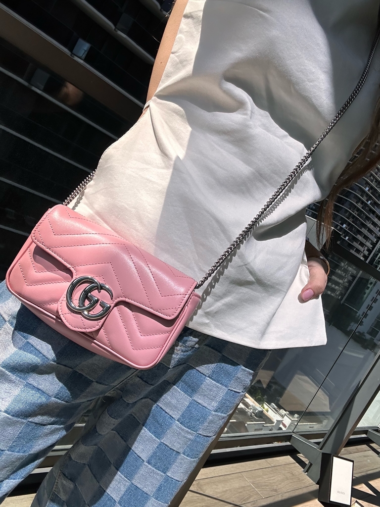 Bolsa Gucci Super Mini Rosa