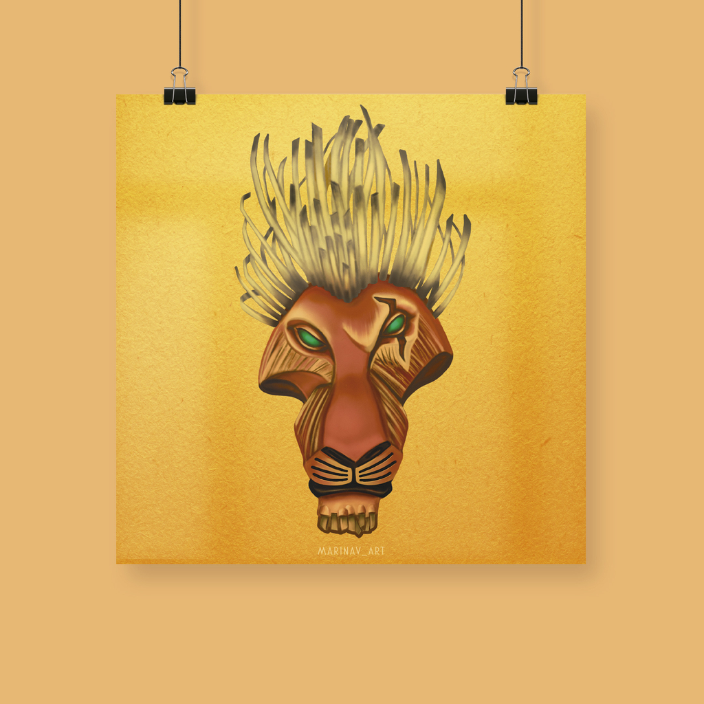 Poster Quadrado - Scar - Rei Leão - Marina V