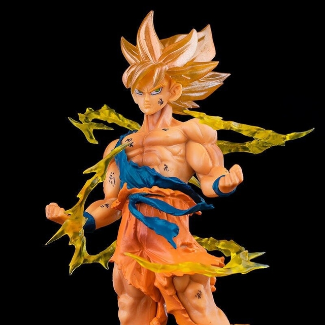 Action Figure Anime Dragon Ball Goku Figura Super Saiyan Clássico Desenho  Periférico De Mão - Escorrega o Preço