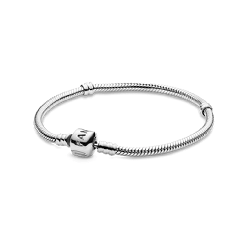 Sterling Silver Pandora Bracelet + 3 elf Charms