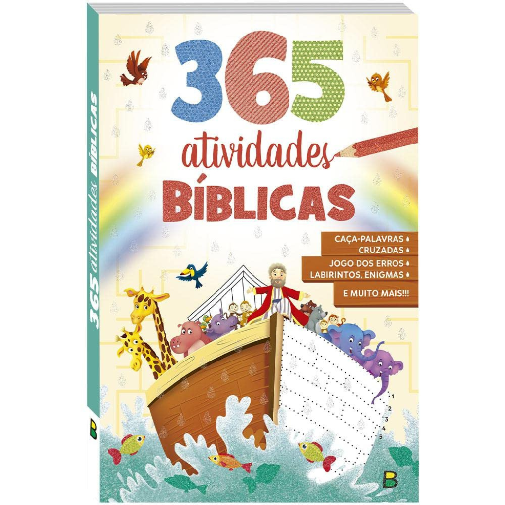 Kit 6 Livros 365 Caça Palavras + Bíblico, Frete Grátis