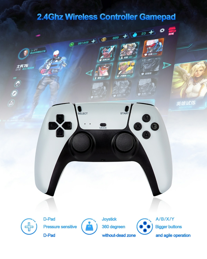 Novo Game Stick 4k + Controle Ps5 Ampown U10 + 10.000 Jogos