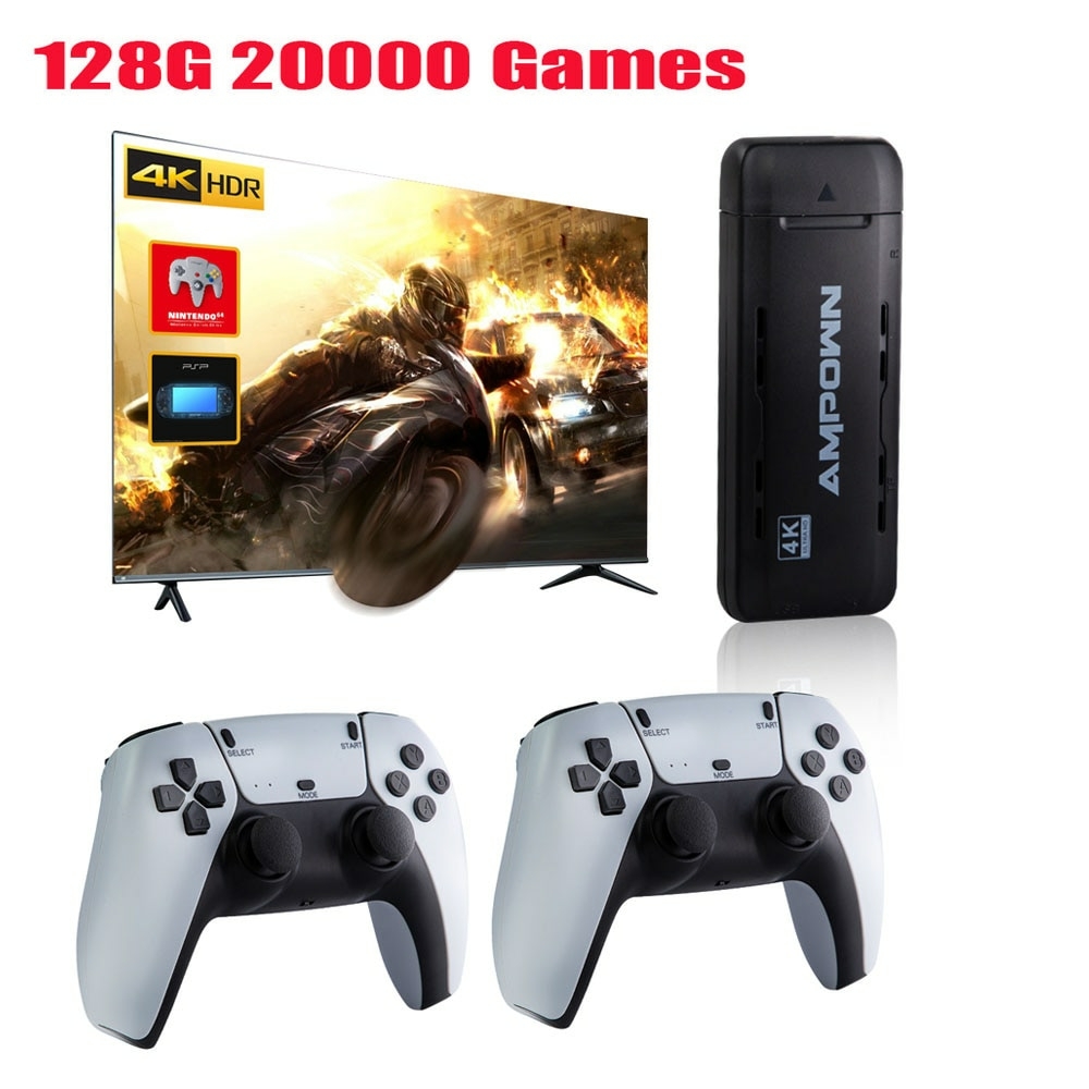 Novo Game Stick 4k + Controle Ps5 Ampown U10 + 10.000 Jogos