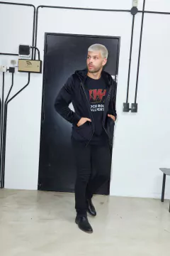 Campera plush negro